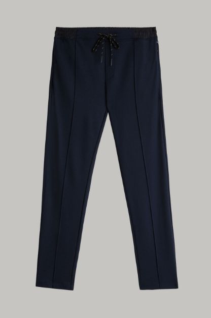 Slika Boggi Stretch hlače Interlock tamno plave