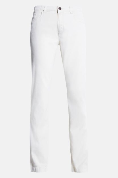 Slika Boggi Stretch pamučne hlače Regular fit krem