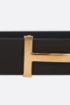Slika Tom Ford kožni remen s dvije strane crni