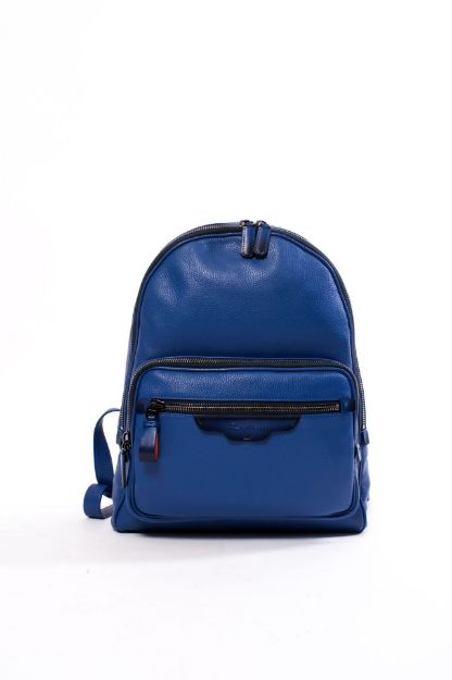 Slika Santoni kožni ruksak plavi
