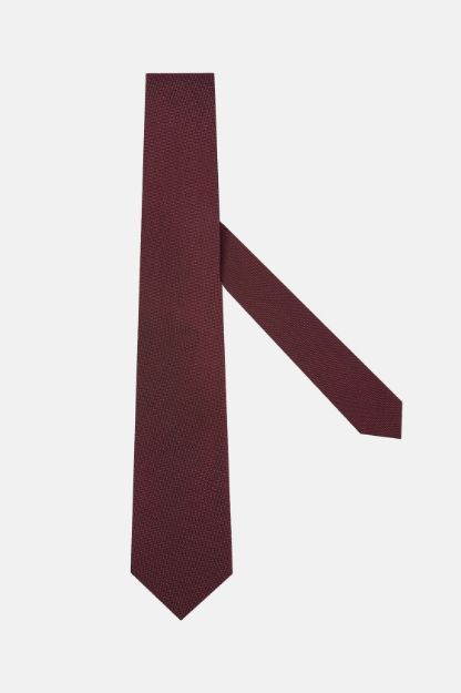 Slika Boggi kravata od mješavine svile jacquard bordo