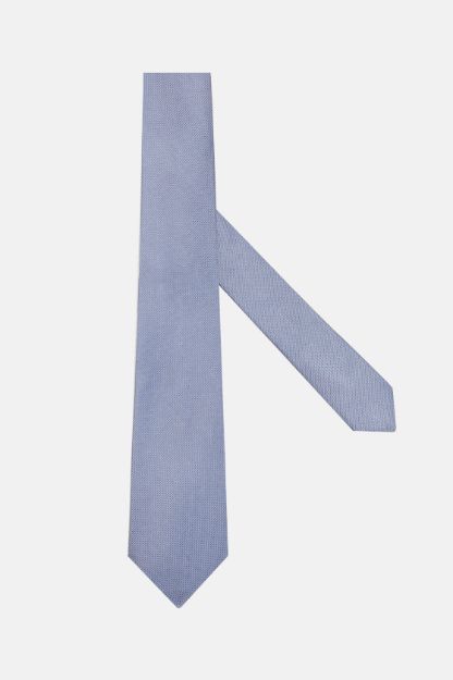 Slika Boggi kravata od mješavine pamuka i svile svijetlo plava