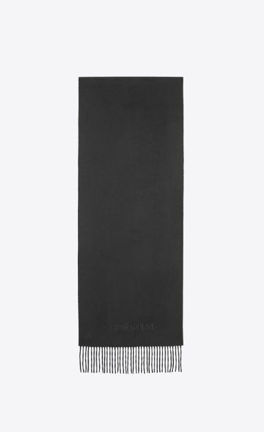 Slika Saint Laurent šal od kašmira crni