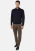 Slika Boggi pulover od merino vune Half-Zip modri