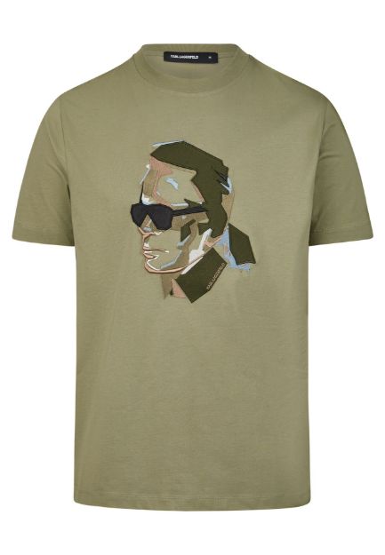 Slika Karl Lagerfeld majica s printom zelena